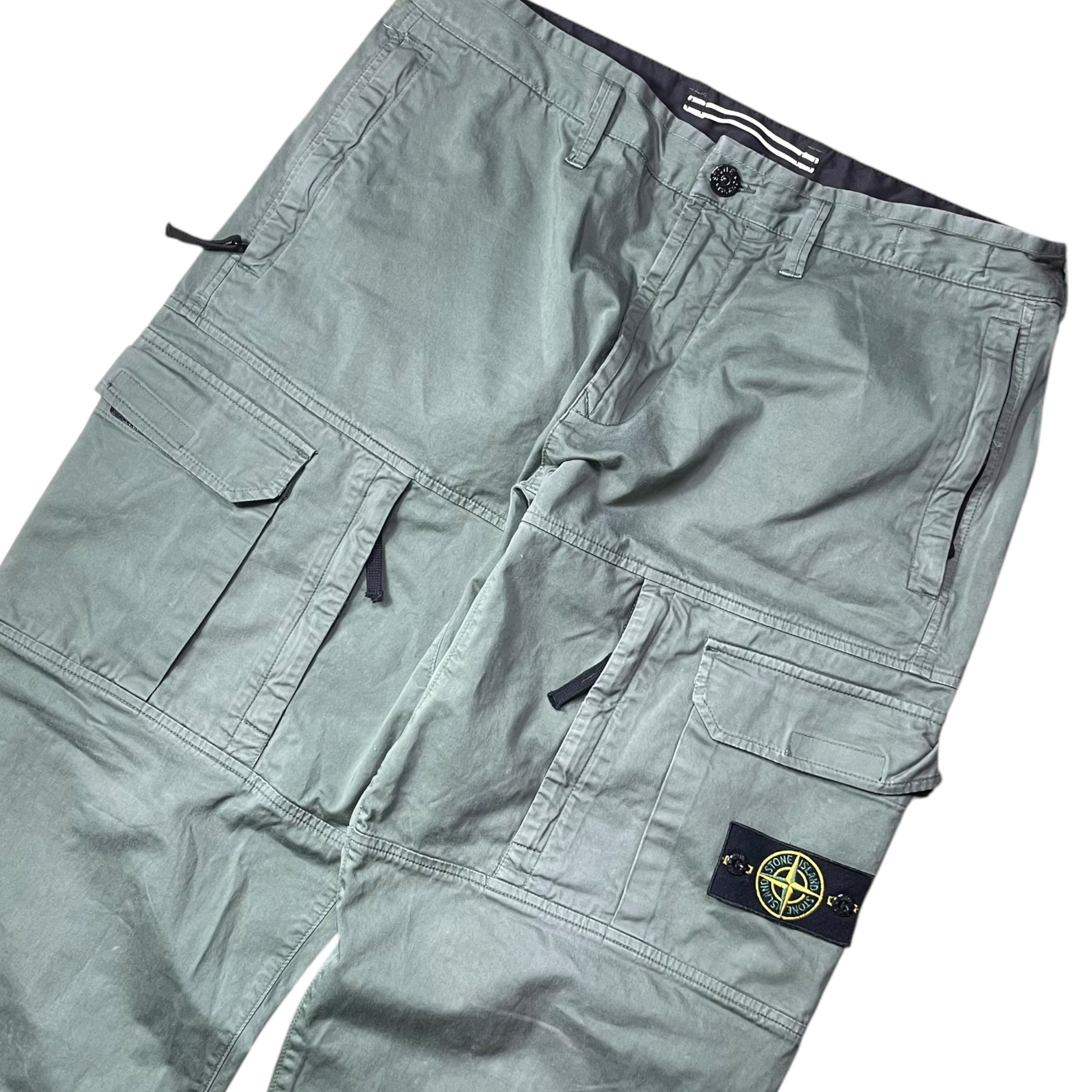 Stone Island Wide Leg Cargo Trousers