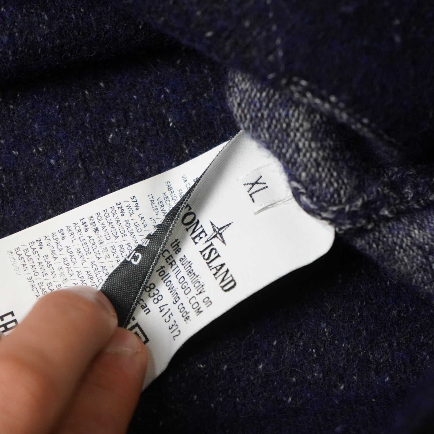 Stone Island Tri-tone Knit Crewneck Sweatshirt