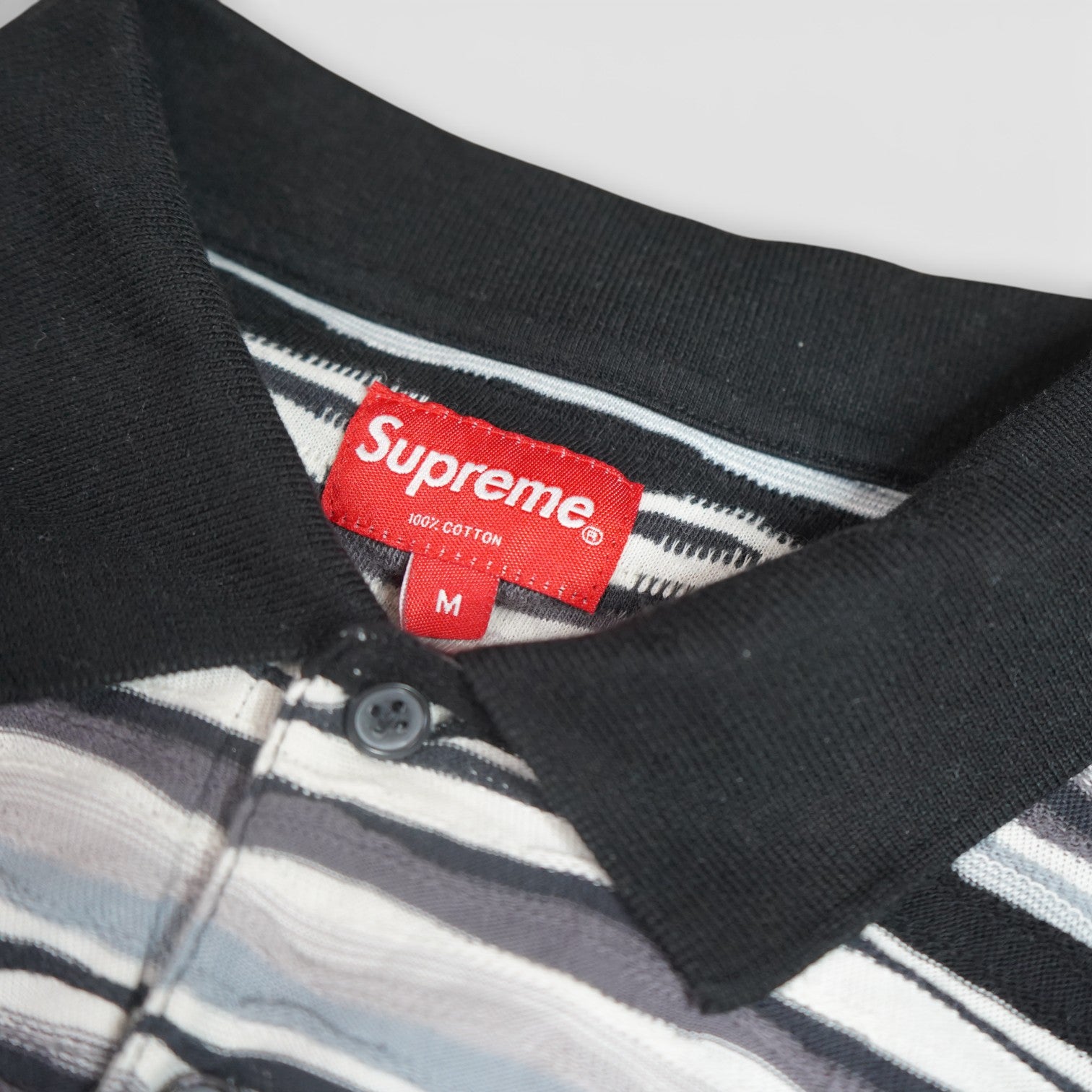 Supreme Textured Striped Polo Shirt