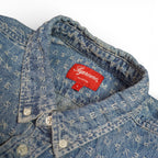 Supreme Jacquard Logos Denim Button Up Shirt