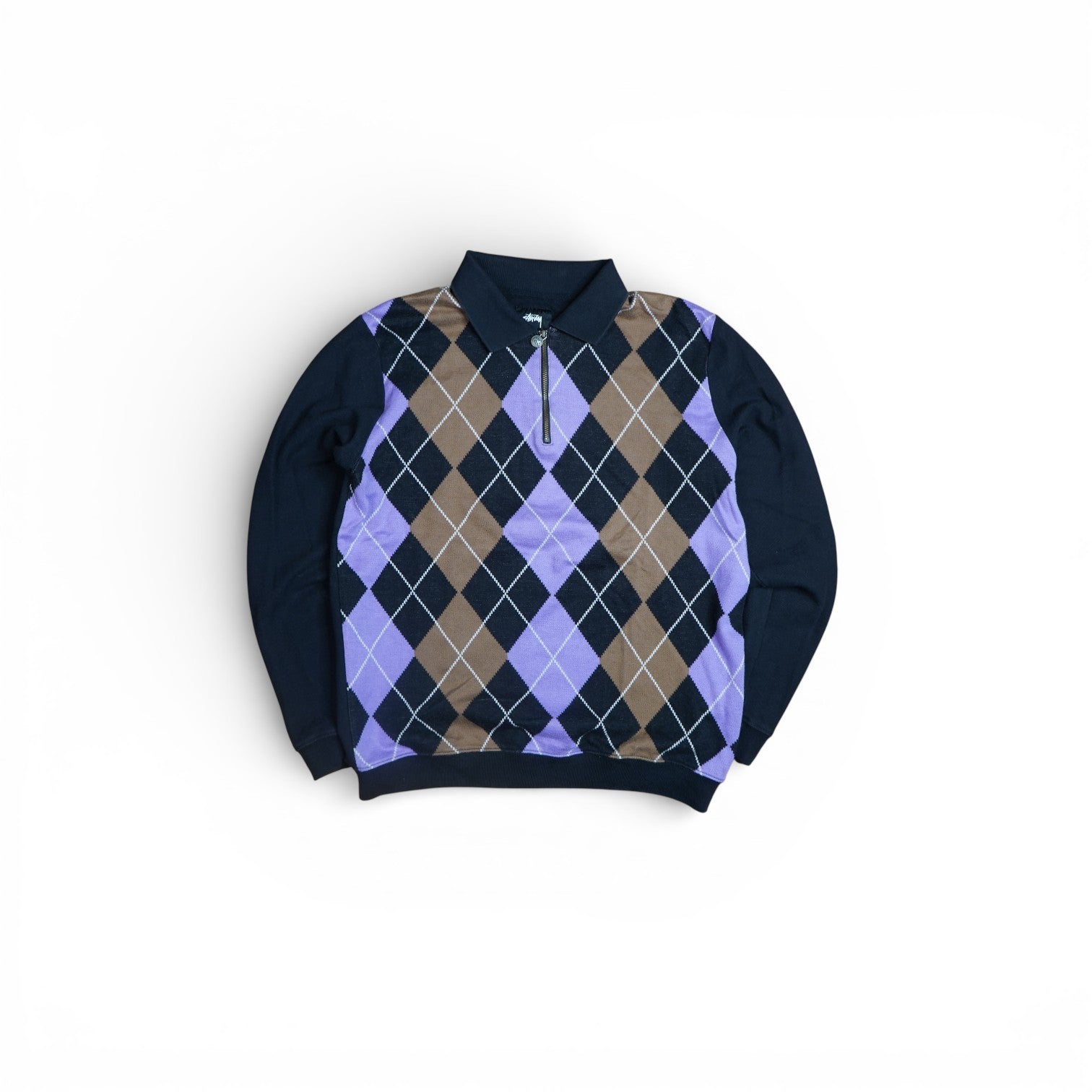 Stussy Argyle Quarter Zip Sweatshirt