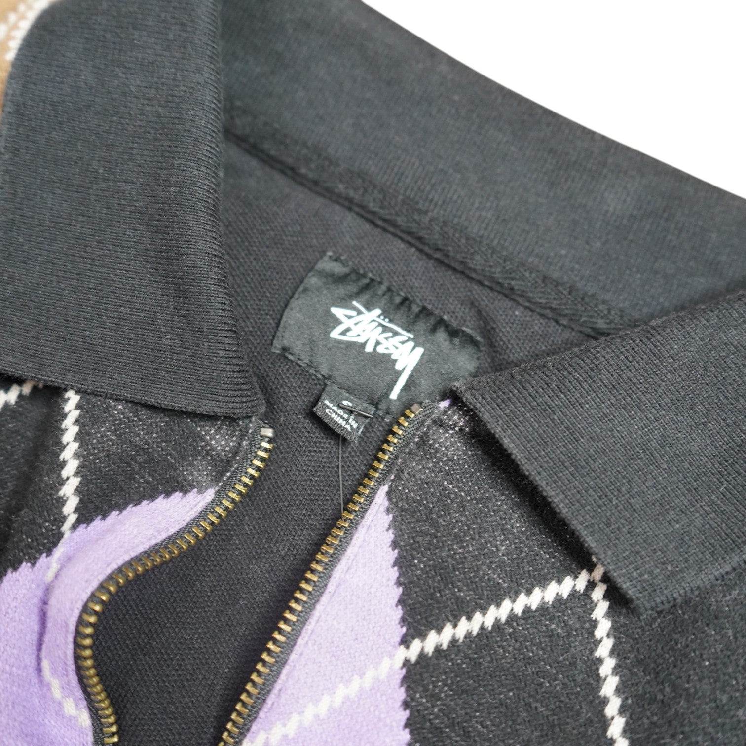 Stussy Argyle Quarter Zip Sweatshirt