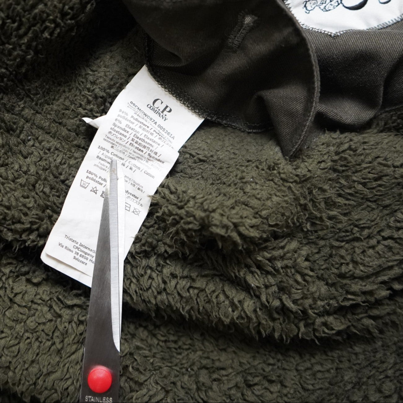 C.p. Company Shell Fleece Lined Lens Hooded Jacket