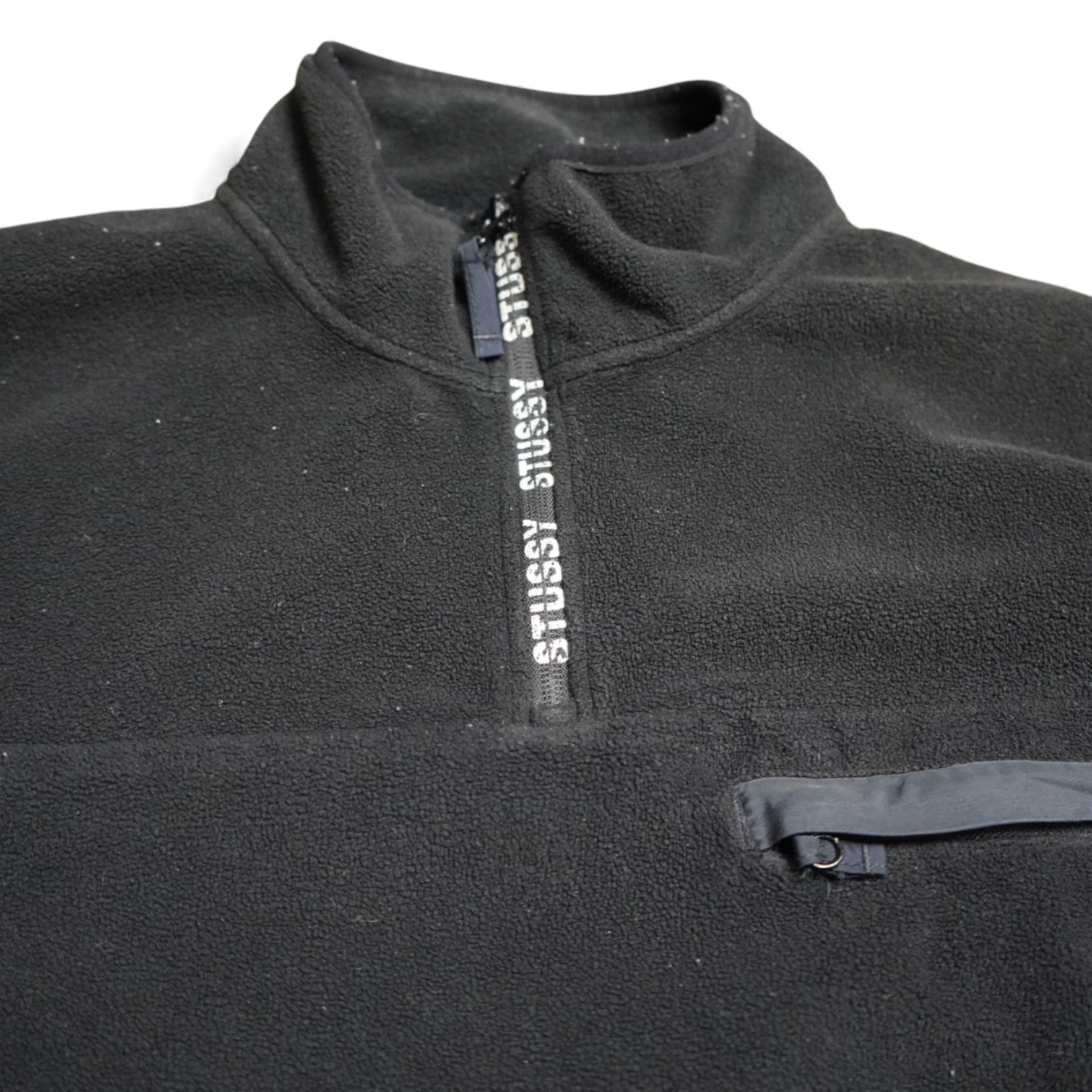 Stussy Quarter Zip Taped Logo Fleece