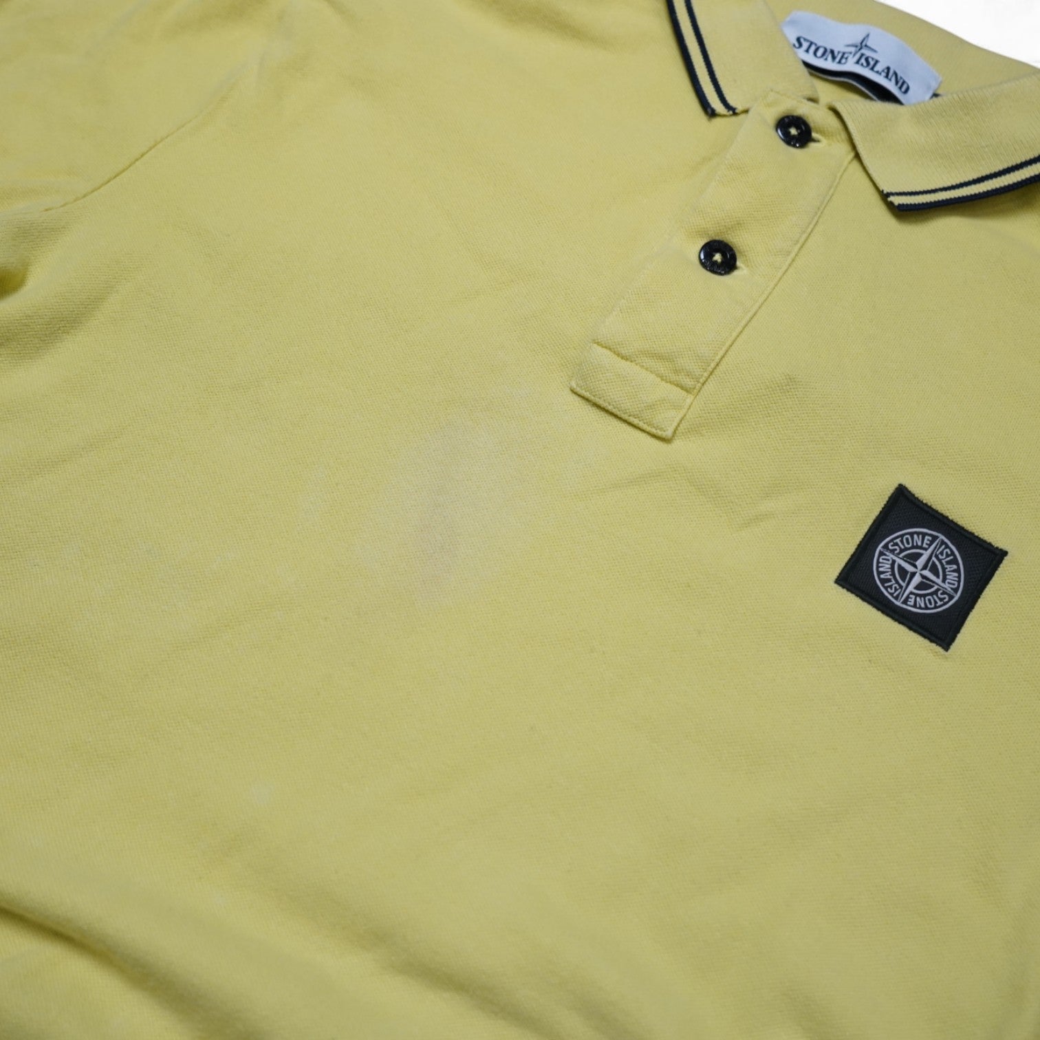 Stone Island Yellow Polo Shirt