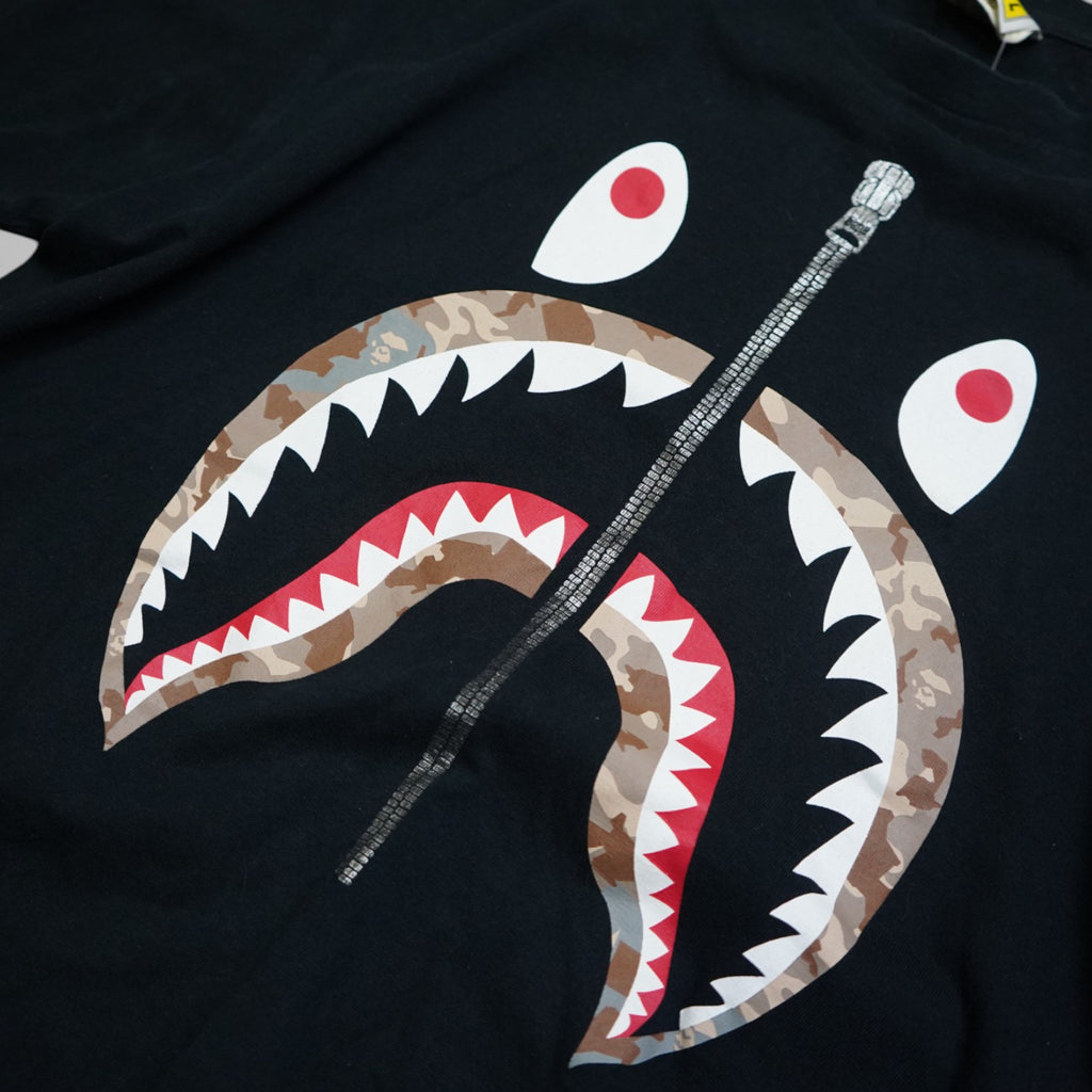 A Bathing Ape Desert Camo Shark T-shirt