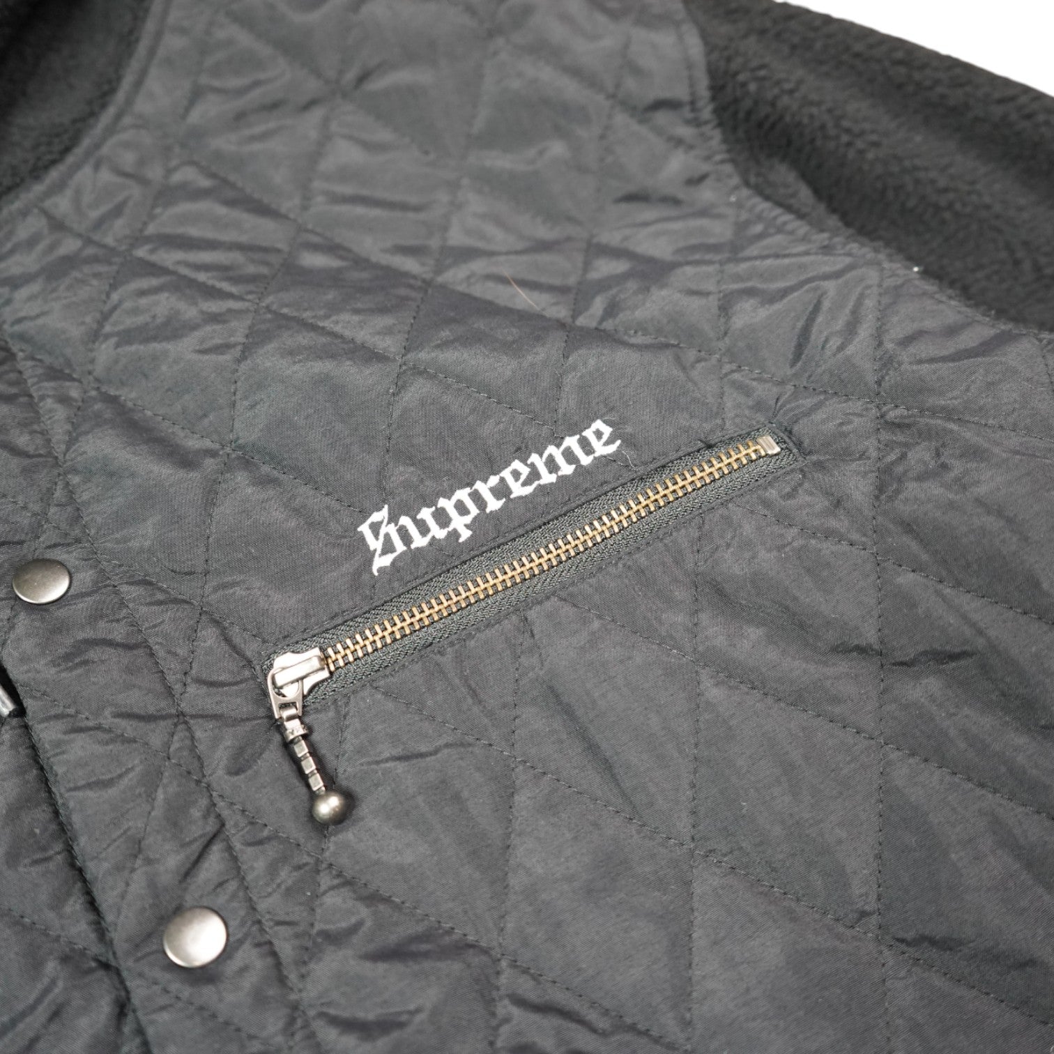 Supreme Hooded Fleece Nylon Shirt Jacket