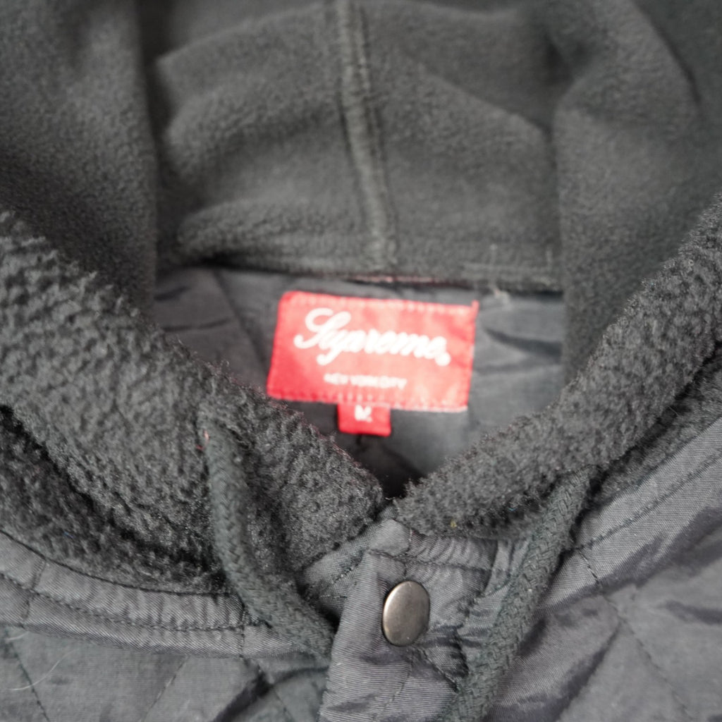 Supreme Hooded Fleece Nylon Shirt Jacket