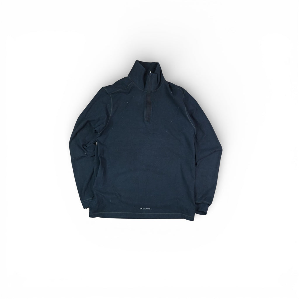 C.p. Company Quarter Zip Logo Sweater