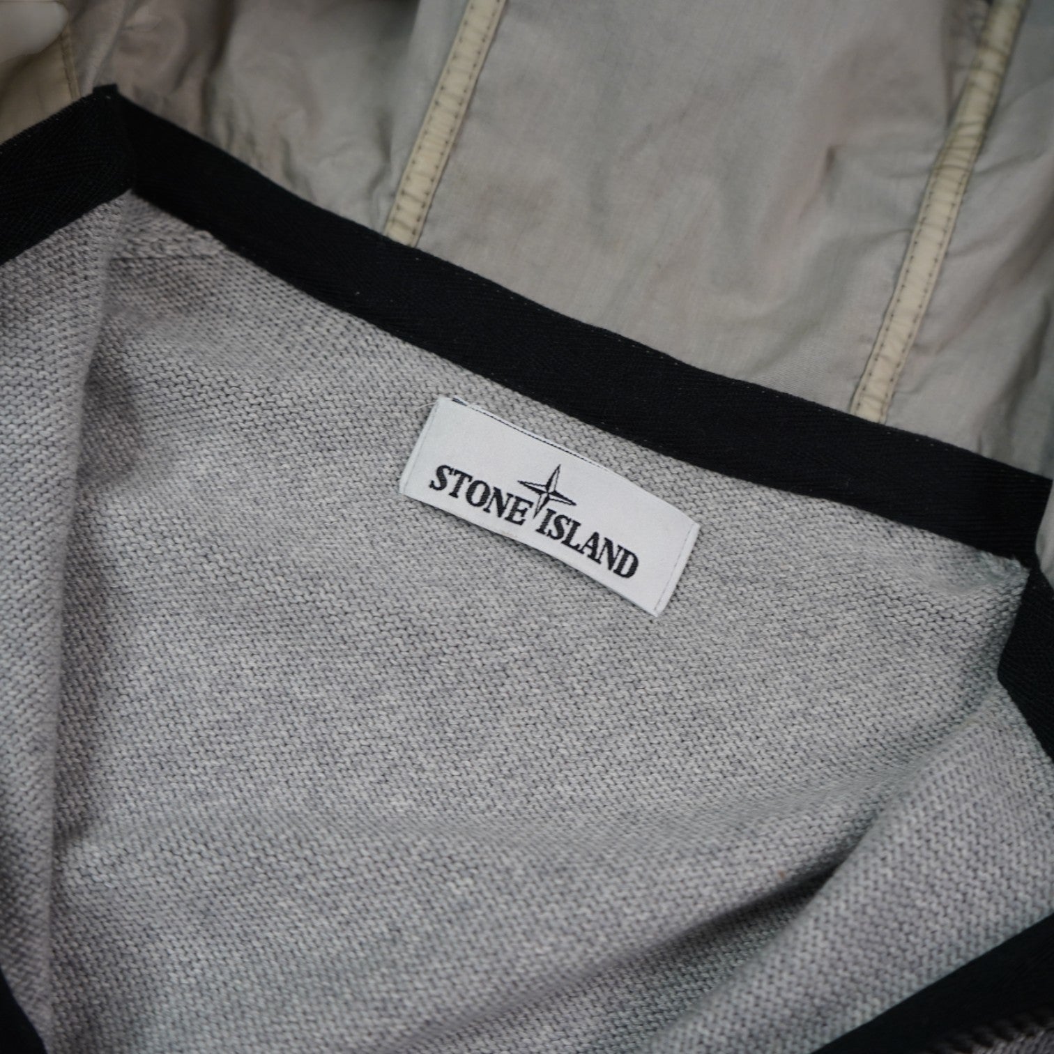 Stone Island Nylon And Wool Zip Up Hoodie