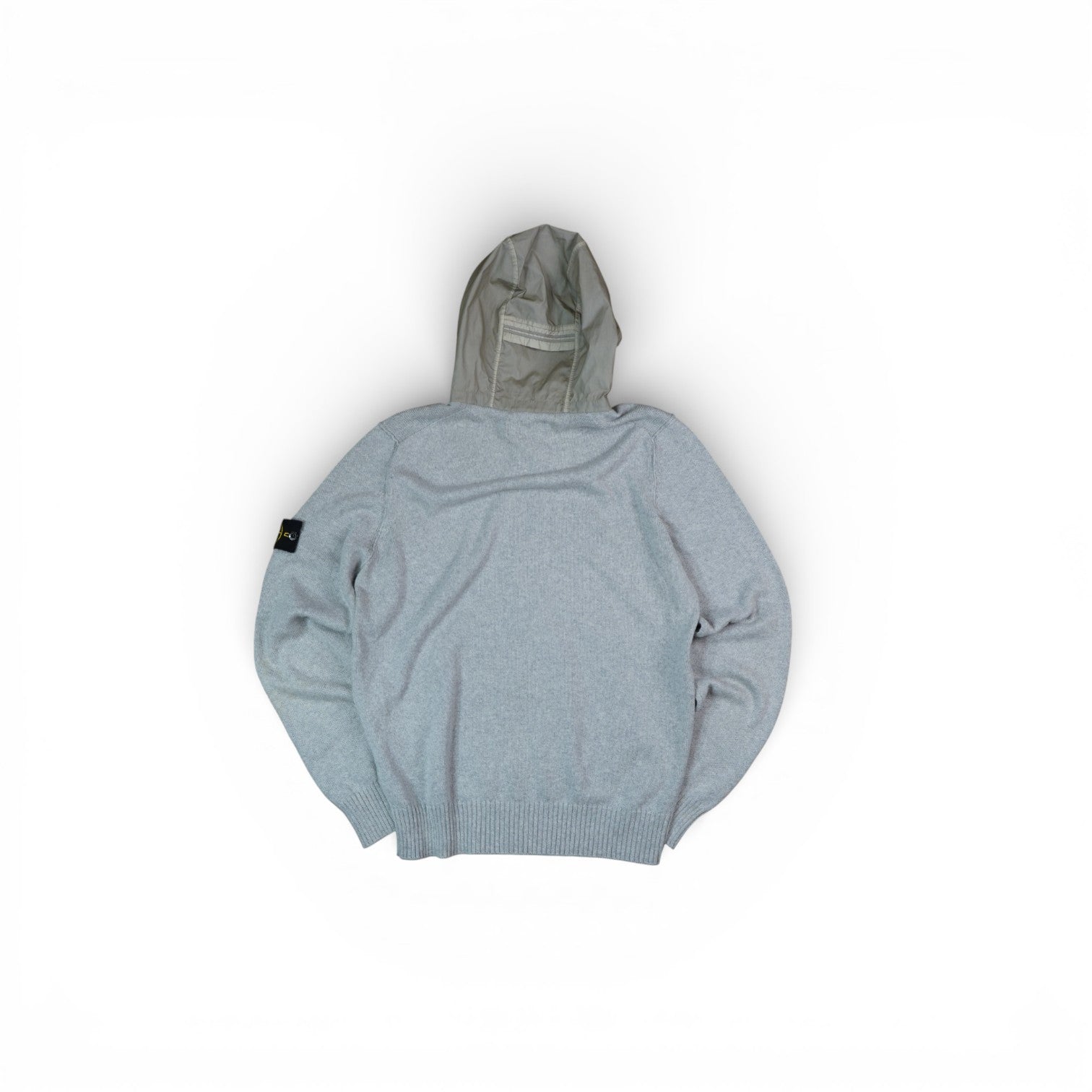 Stone Island Nylon And Wool Zip Up Hoodie